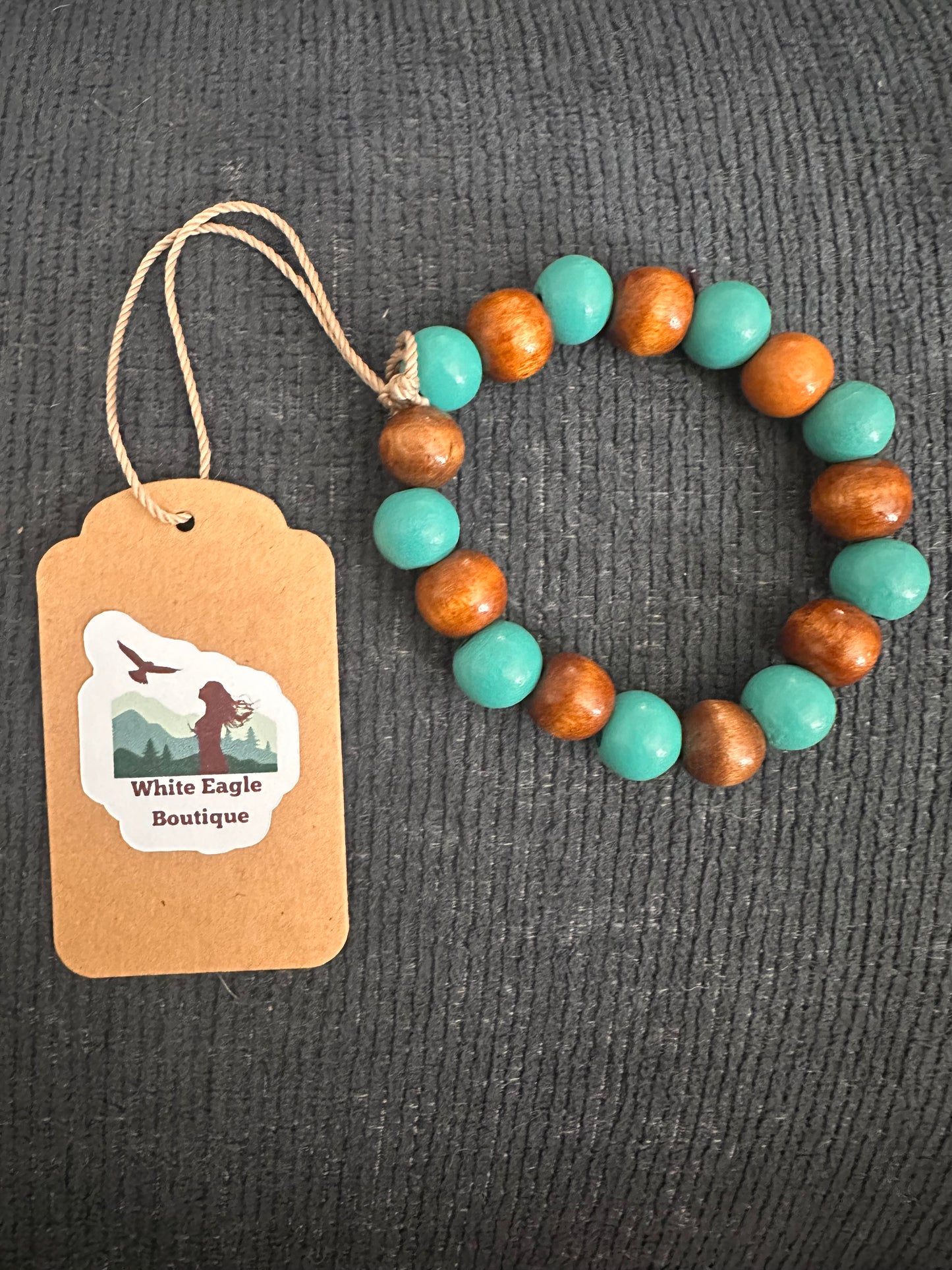 Hand Strung Wooden Beaded Bracelet