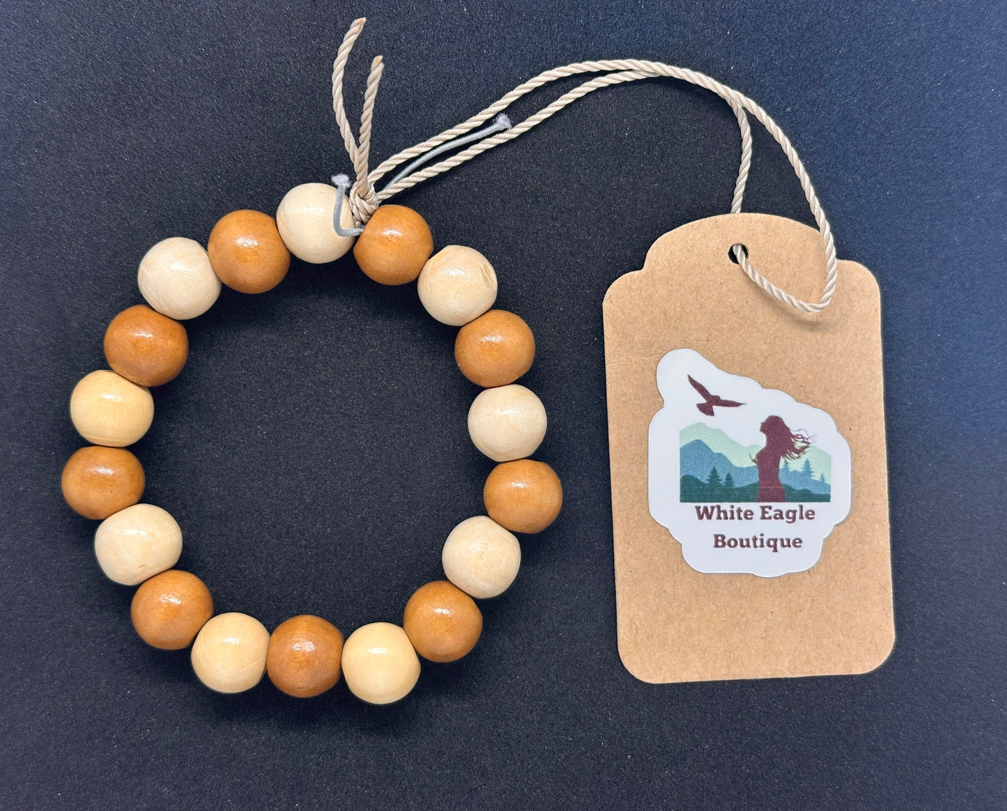 Hand strung Wooden Beaded Bracelet