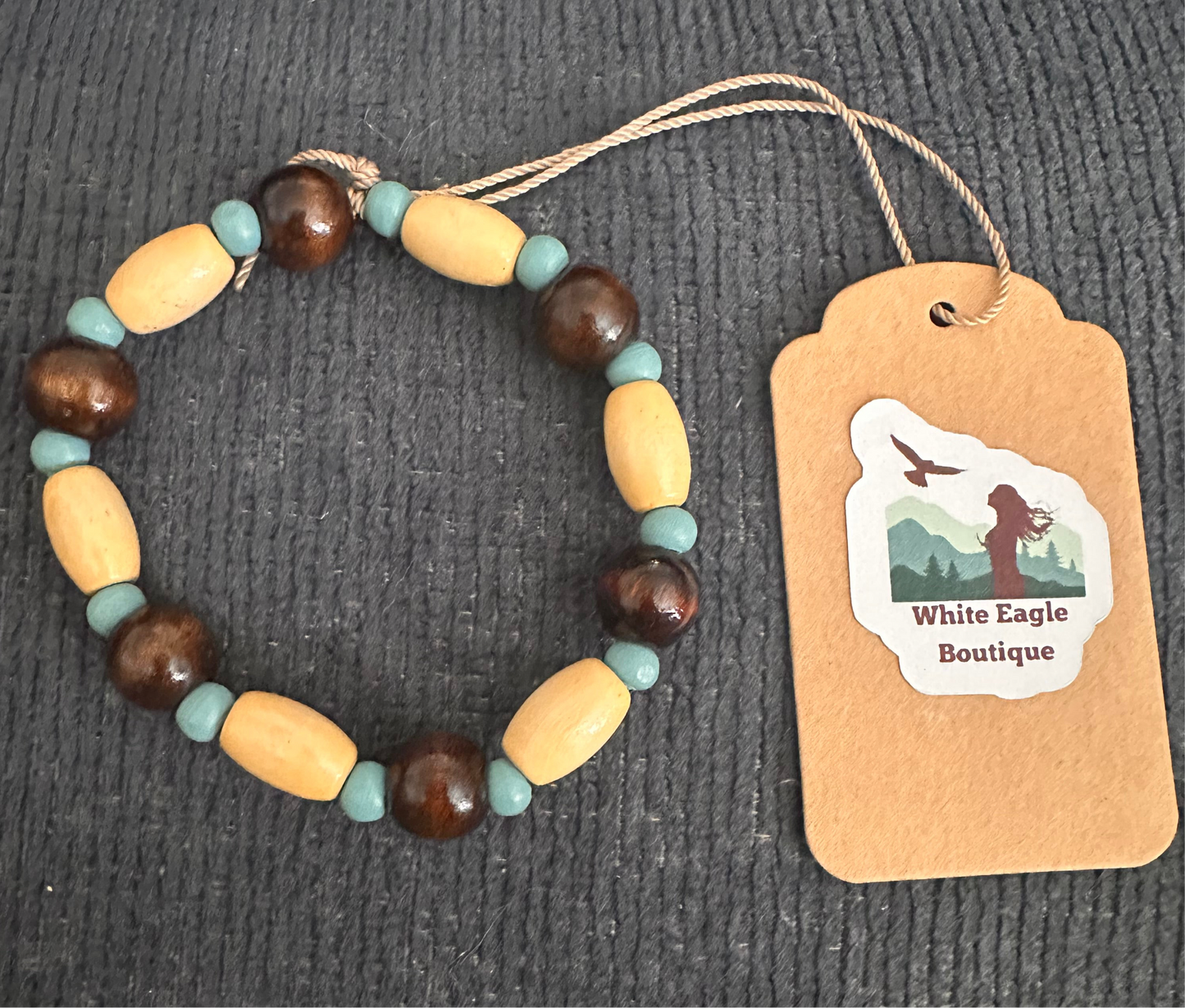 Hand Strung Wooden Beaded Bracelets