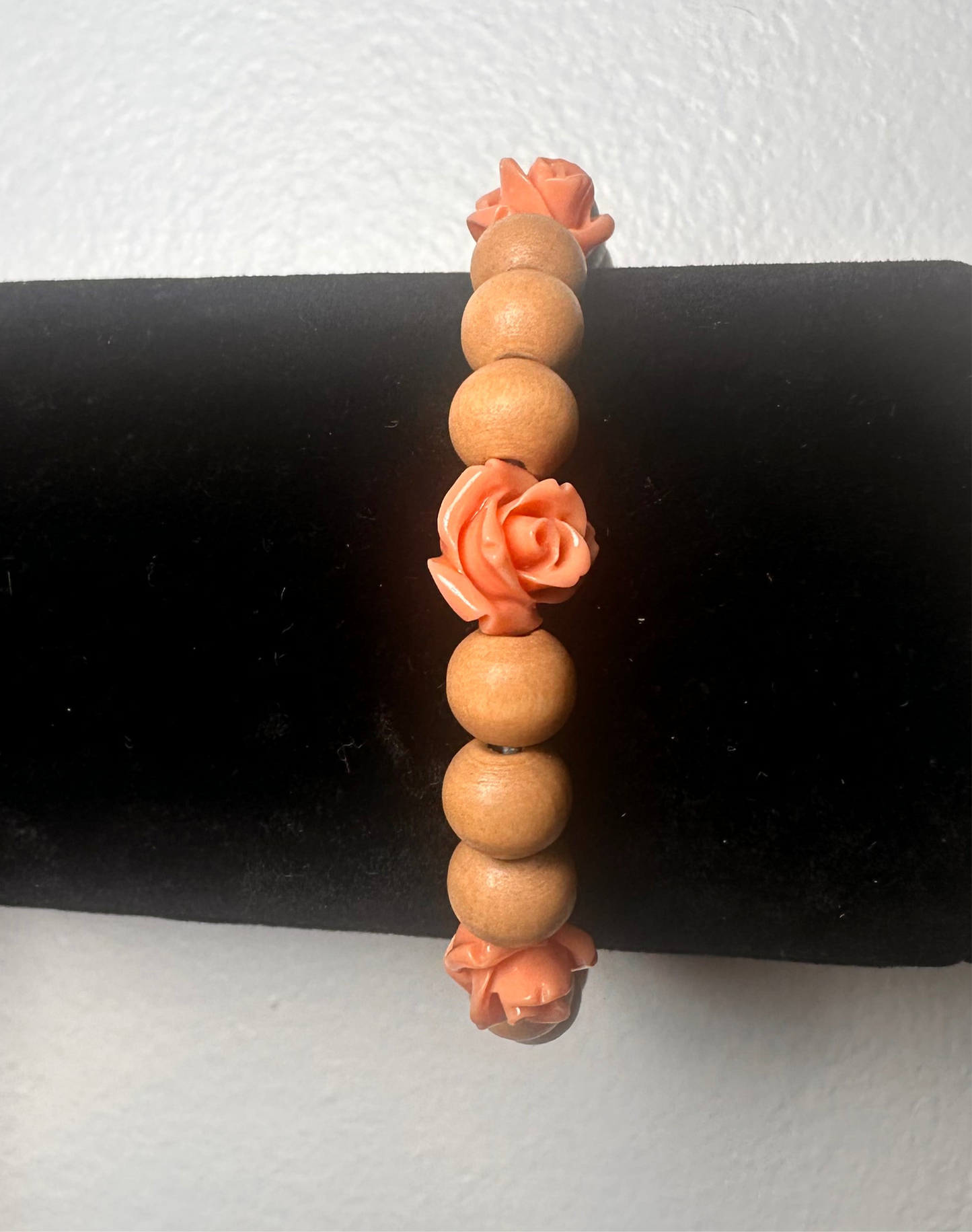 Peach Rose Stretch Bracelet