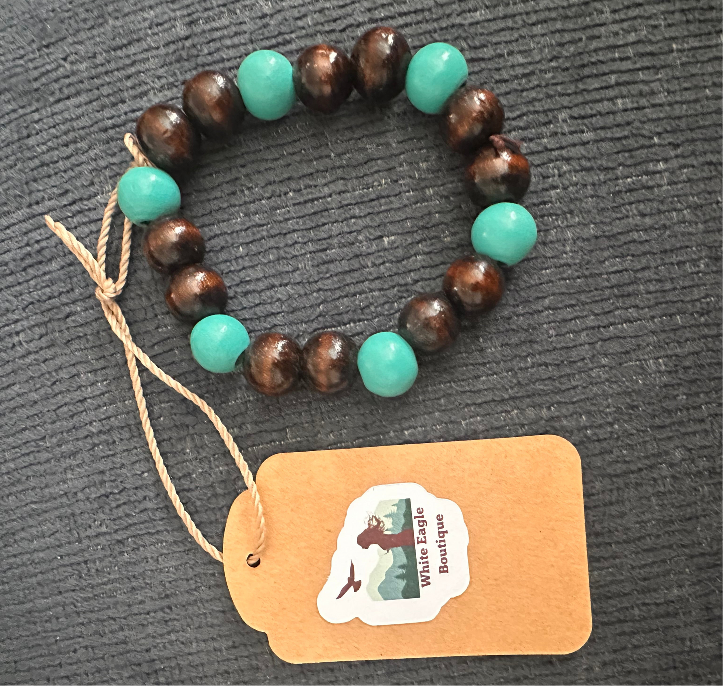 Hand Strung Wooden Beaded Bracelet