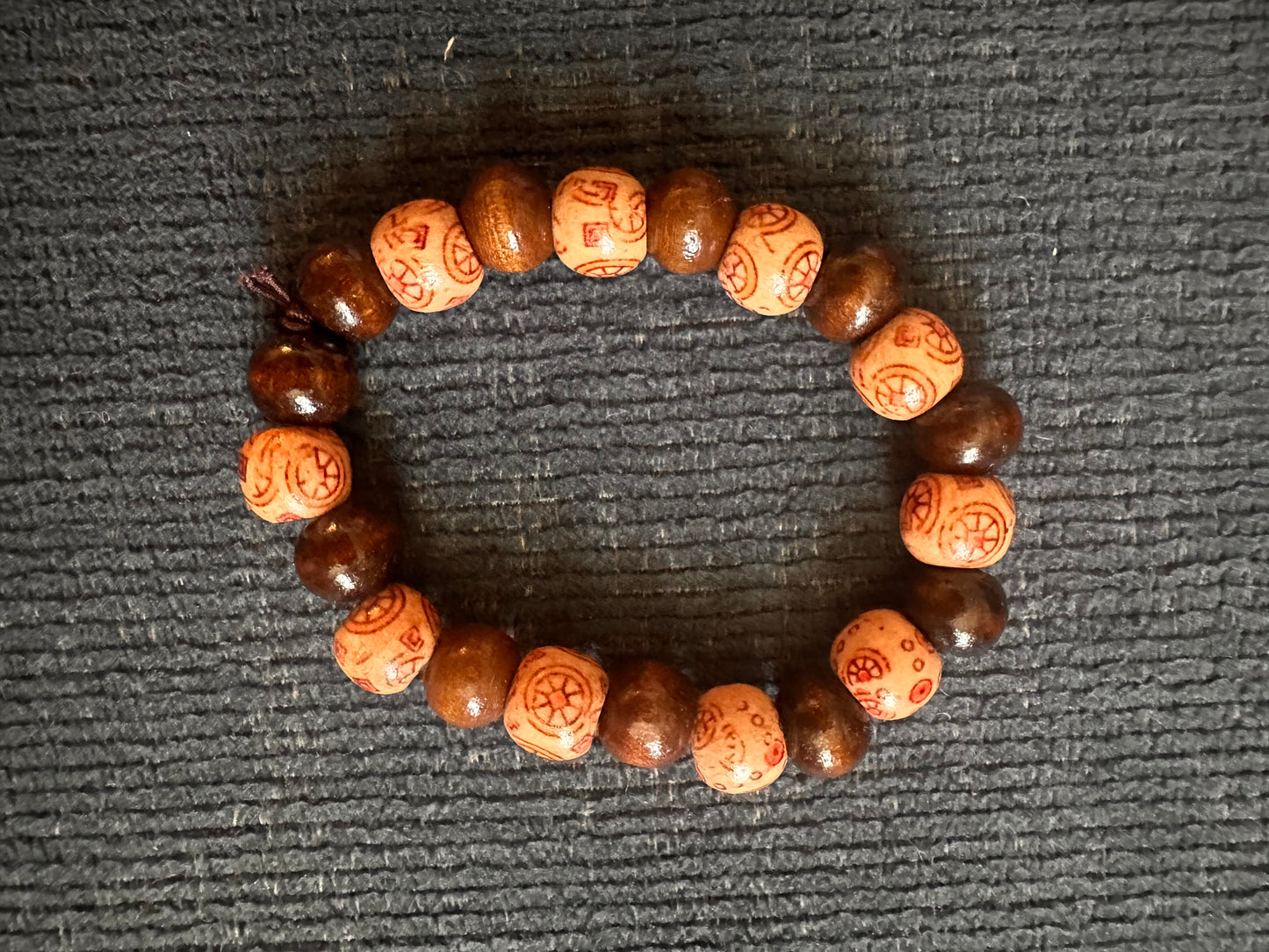 Hand Strung Wooden Beaded Bracelet