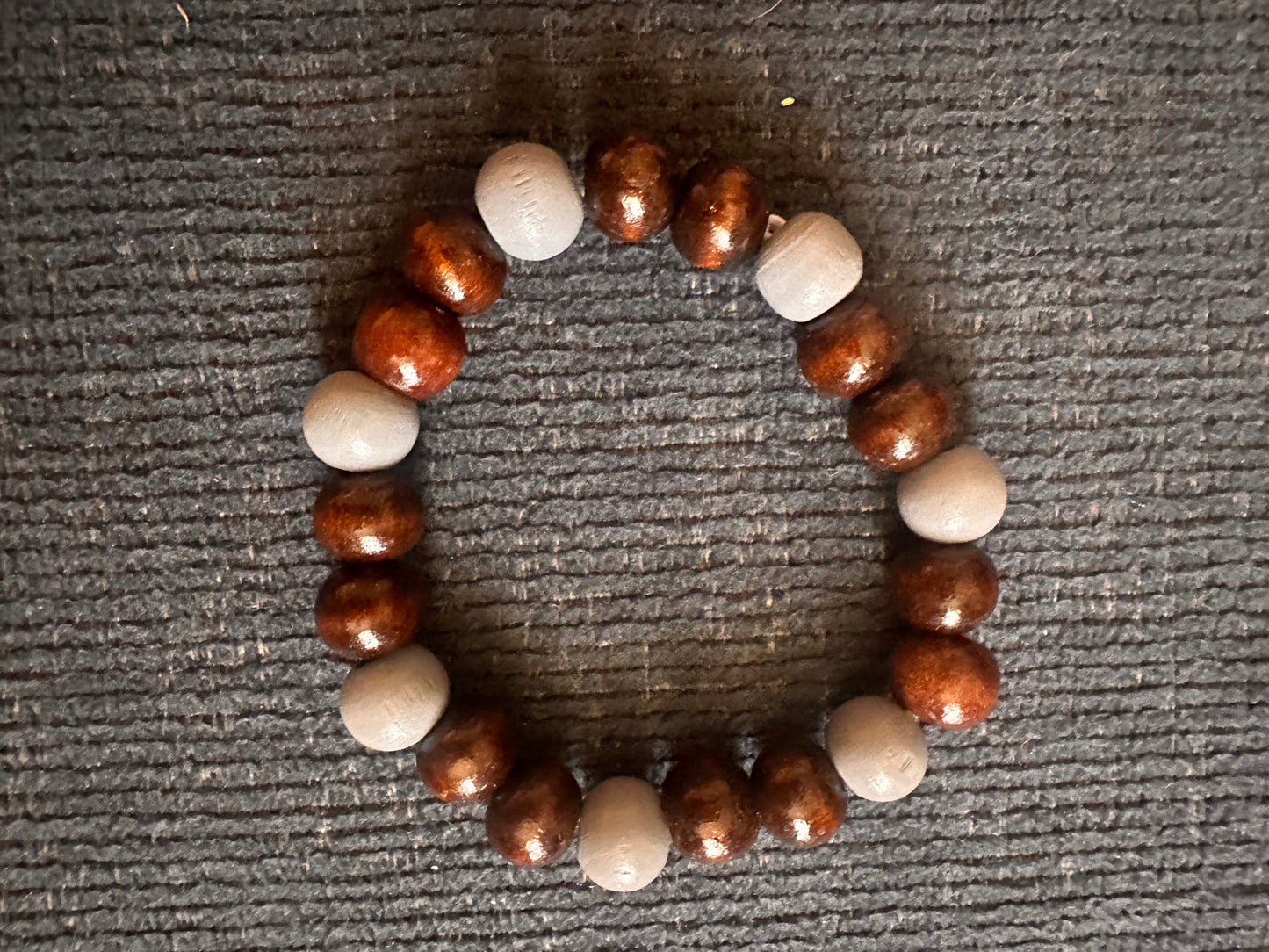 Hand Strung Wooden Beaded Bracelet