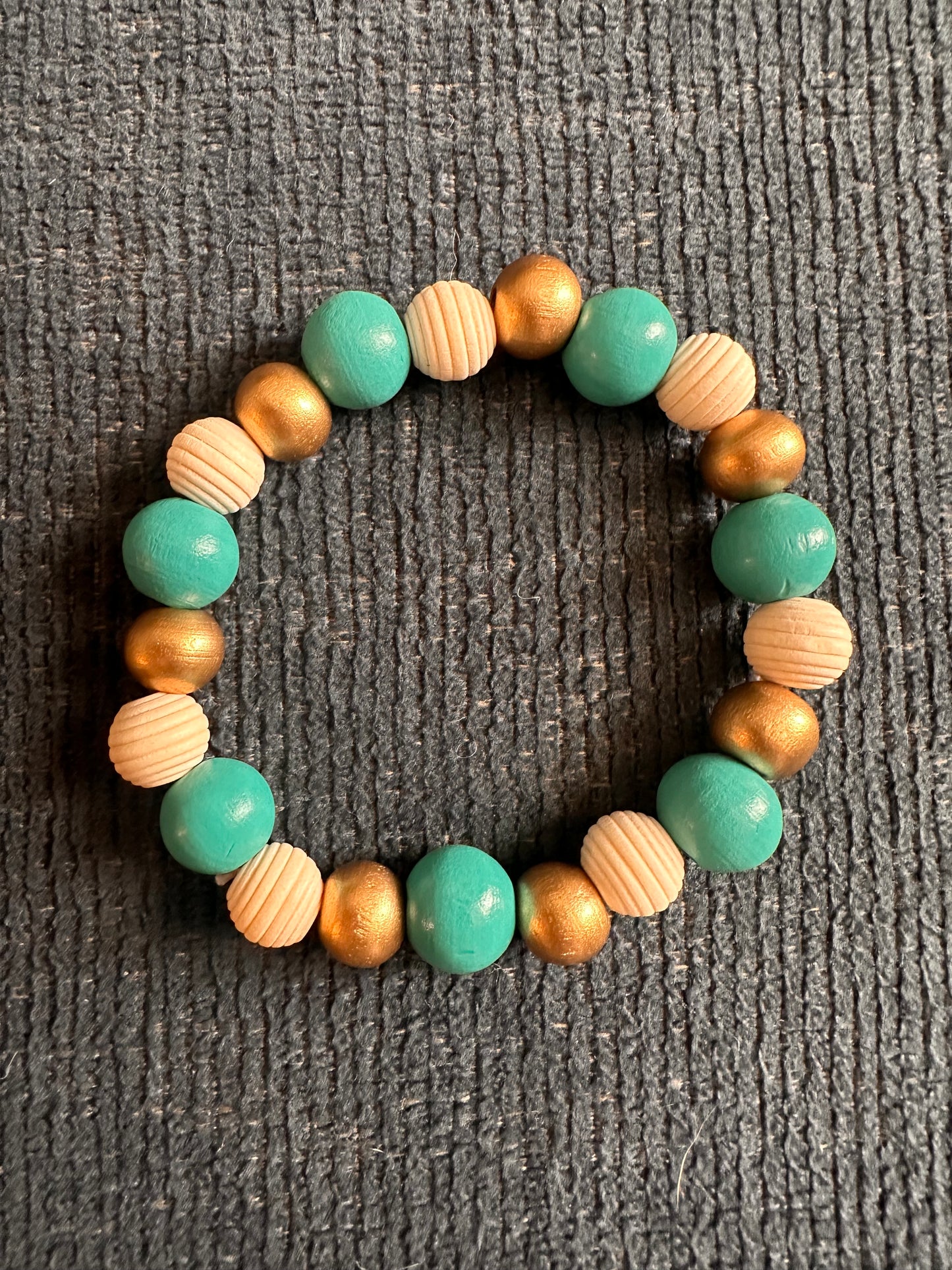 Hand Strung Wooden Beaded Bracelet