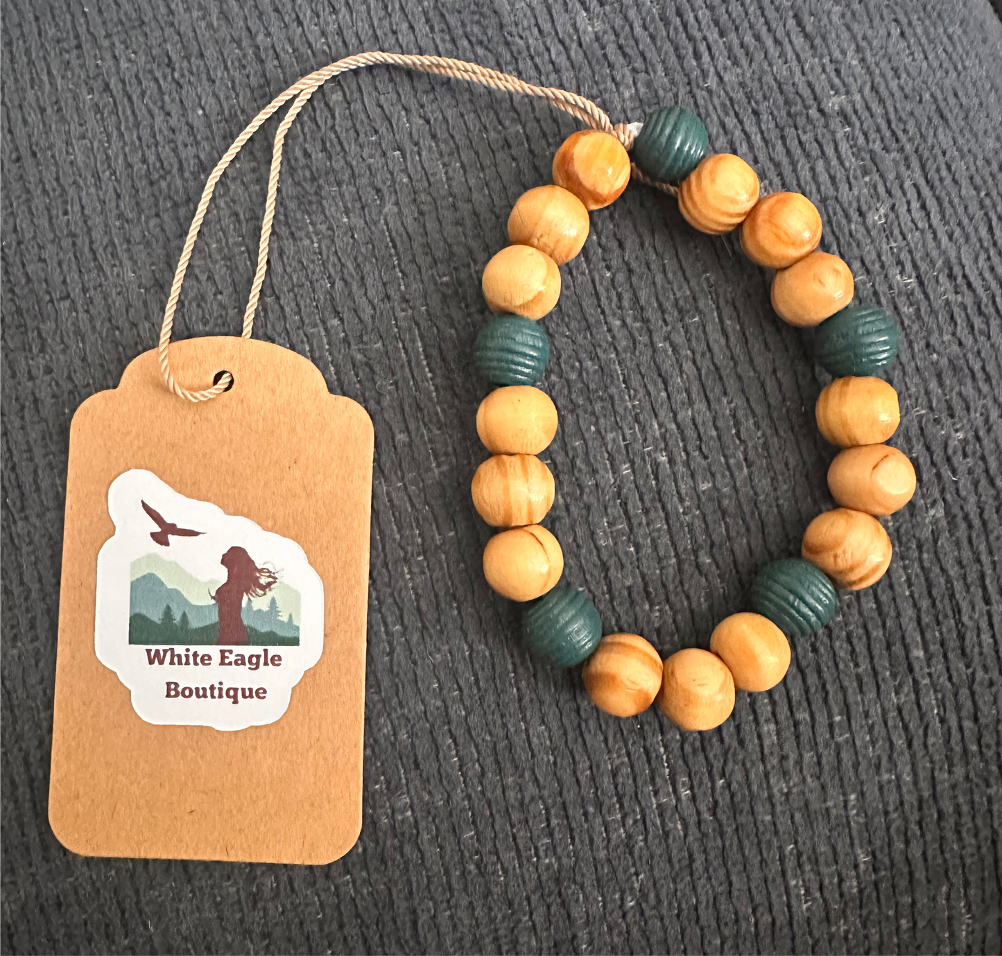 Hand Strung Wooden Beaded Bracelet