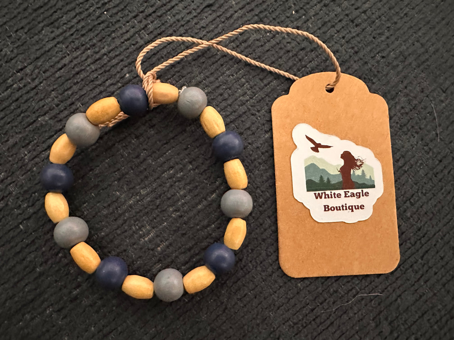 Hand Strung Wooden Beaded Bracelet