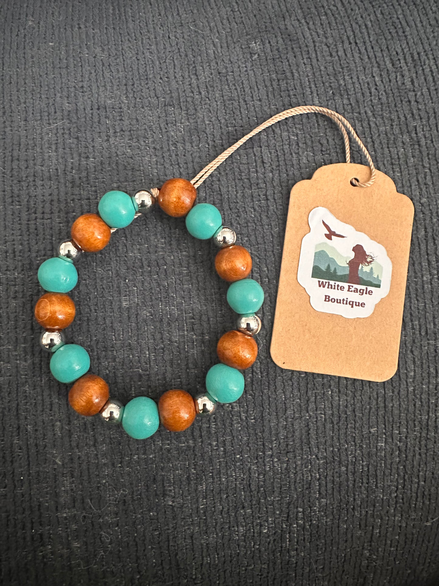 Hand Strung Wooden Beaded Bracelet