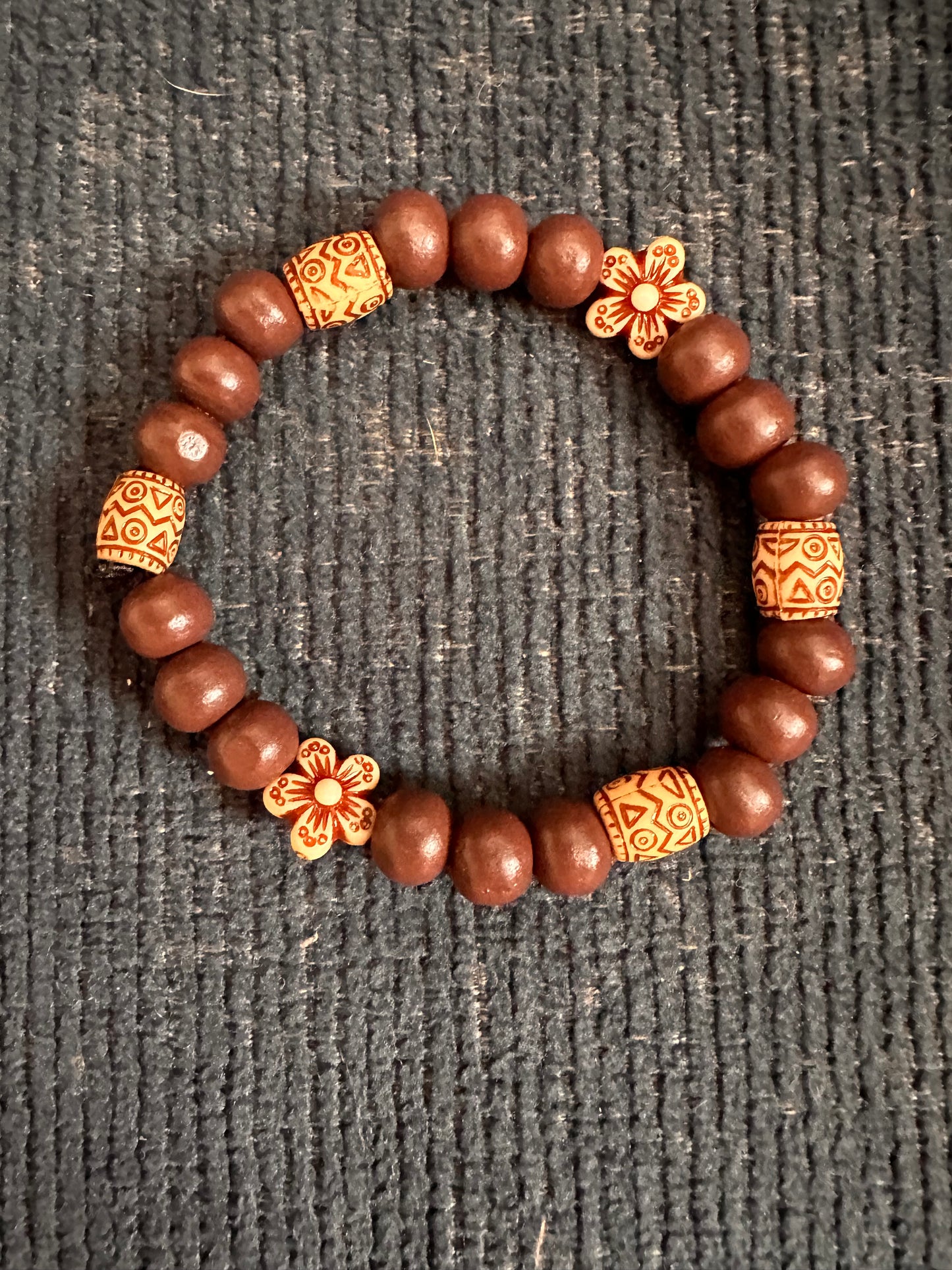 Hand Strung Beaded Stretch Bracelet