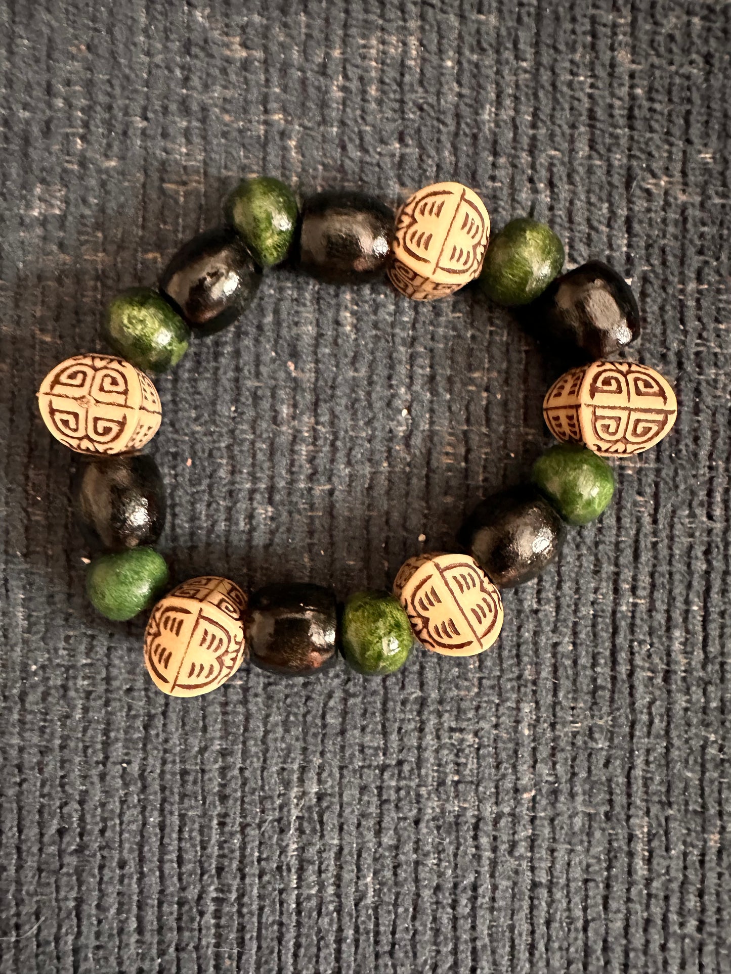 Hand Strung Beaded Stretch Bracelet