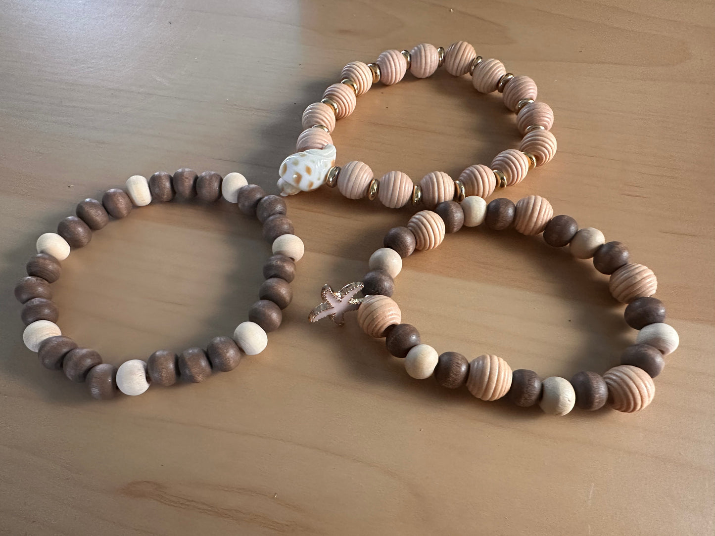 Beach Vibes Beaded Stretch Bracelet Set