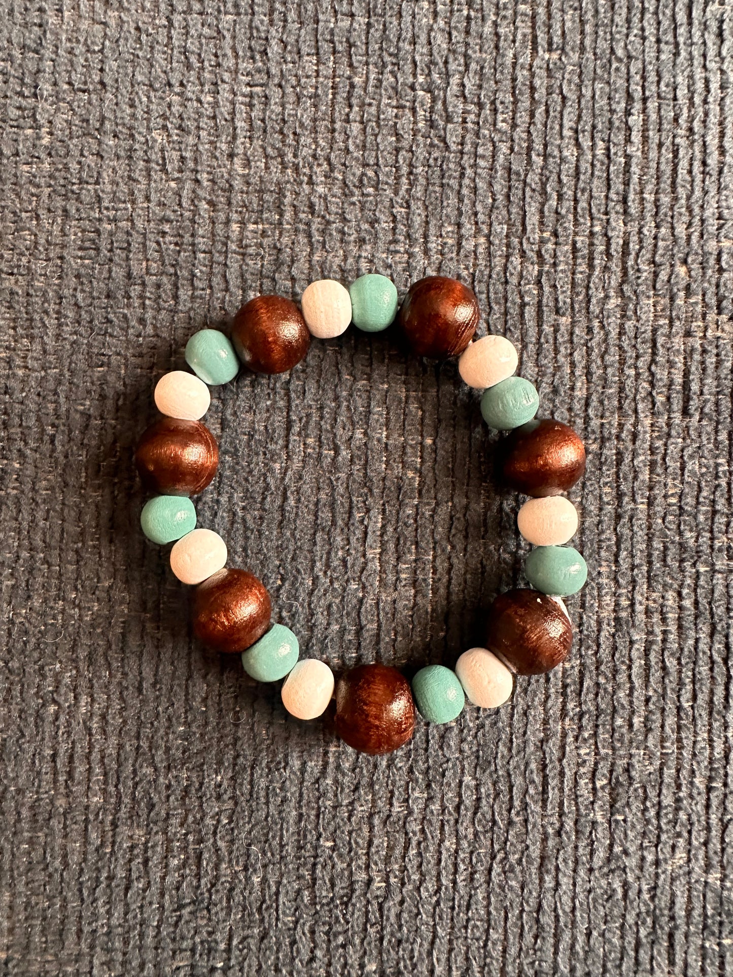 Hand Strung Wooden Beaded Bracelet