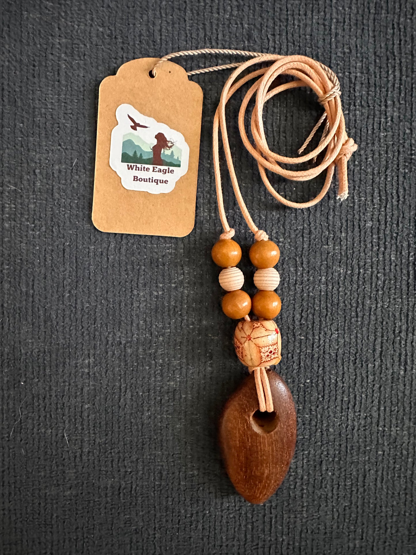 Hand strung Wooden Beaded Necklace
