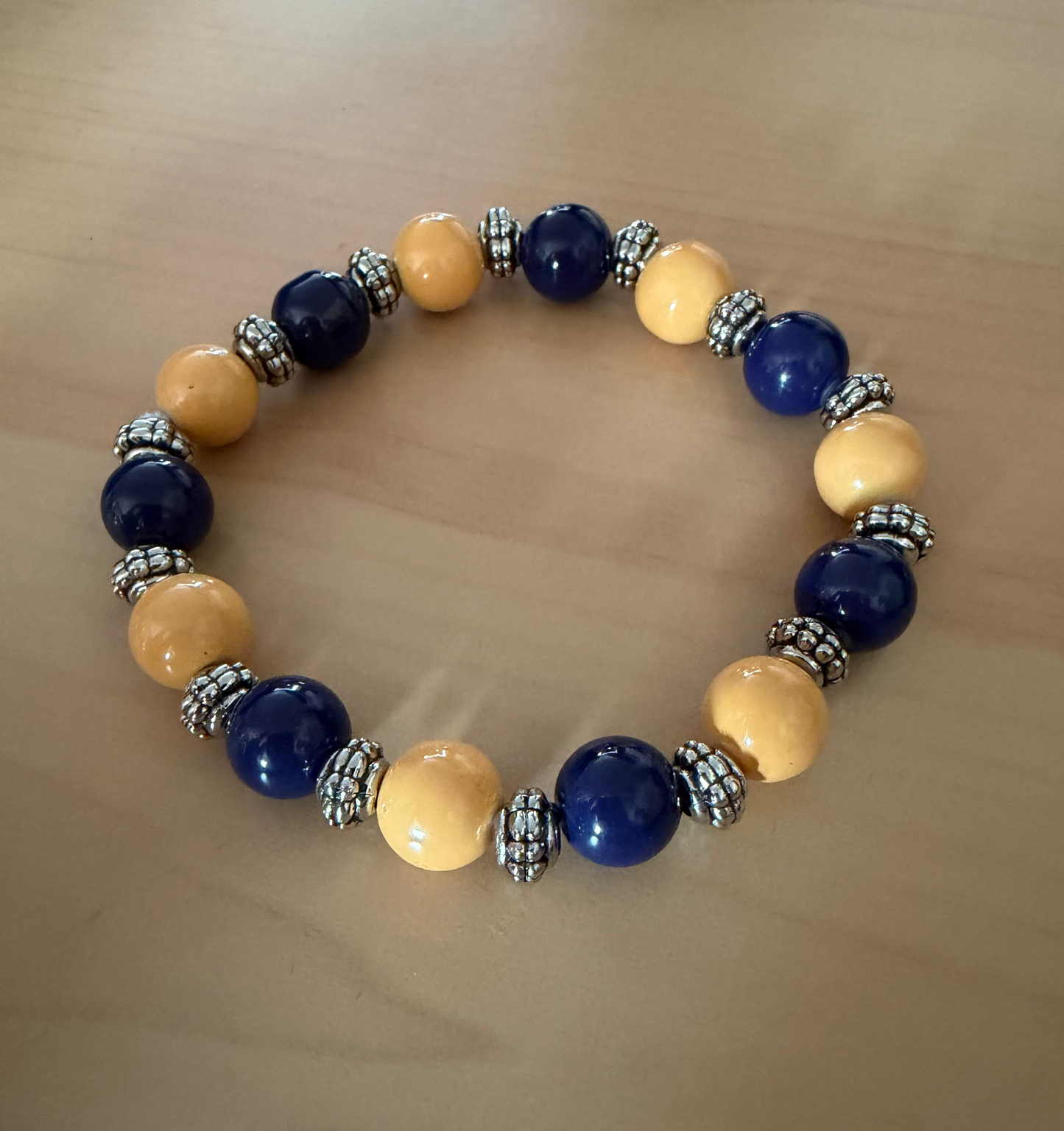 Hand Strung Glass Beaded Bracelet