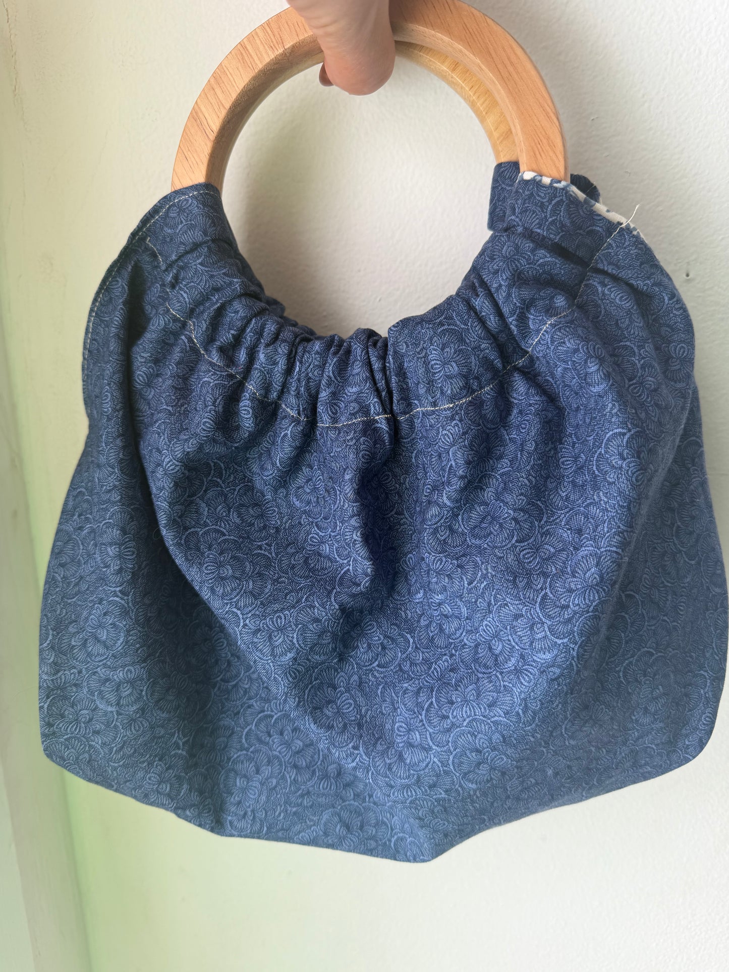 Wooden Handle Handbag