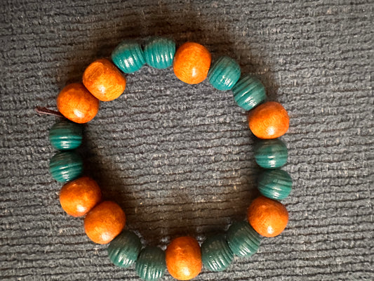 Hand Strung Wooden Beaded Bracelet