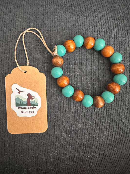 Hand Strung Wooden Beaded Bracelet