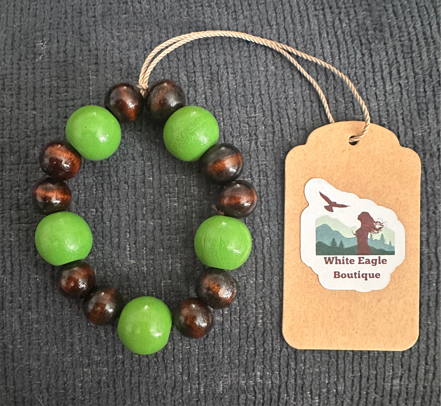 Hand Strung Wooden Beaded Bracelet