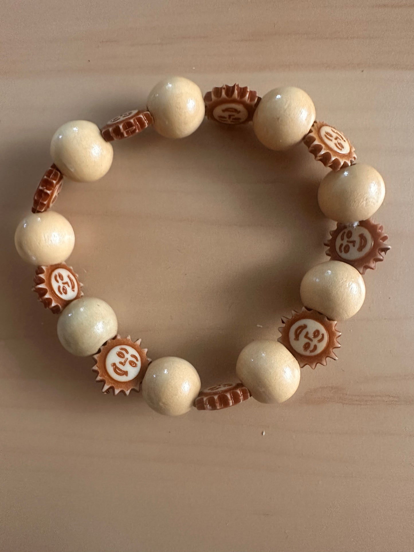 Smiling Sun Beaded Stretch Bracelet