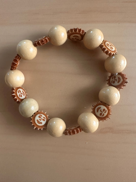 Smiling Sun Beaded Stretch Bracelet