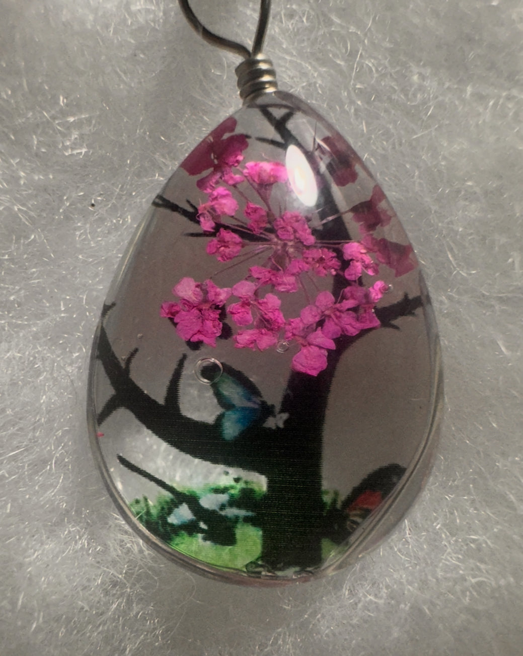 Floral Tear Drop Necklace