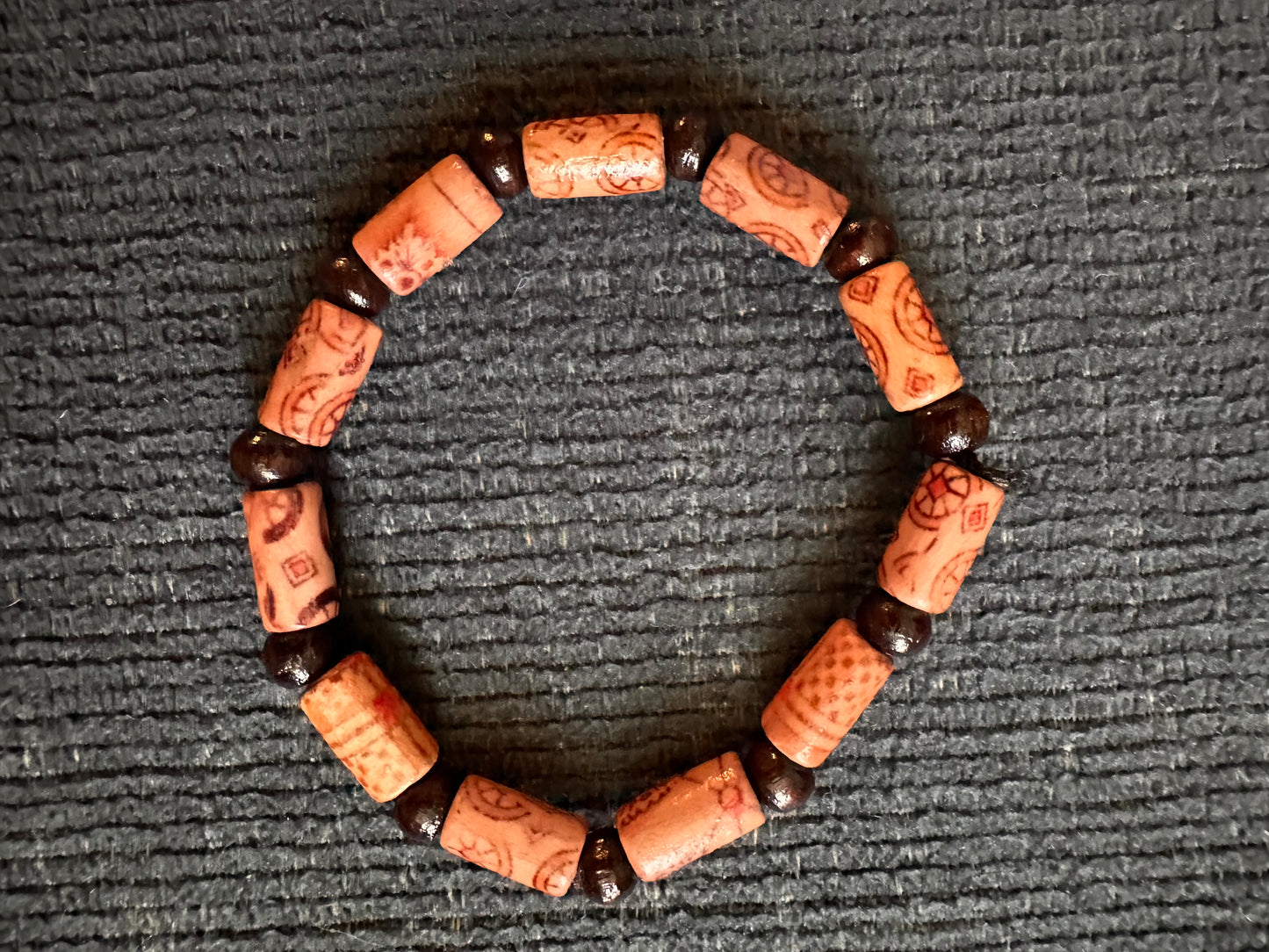 Hand Strung Wooden Beaded Bracelet