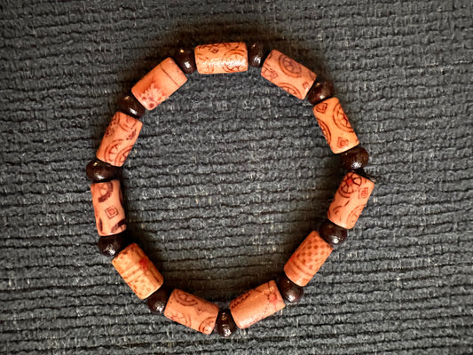 Hand Strung Wooden Beaded Bracelet