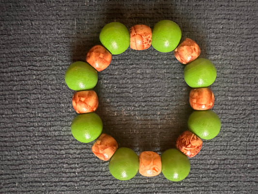 Hand Strung Wooden Beaded Bracelet