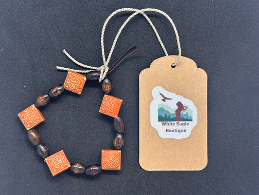 Hand Strung Wooden Beaded Bracelet