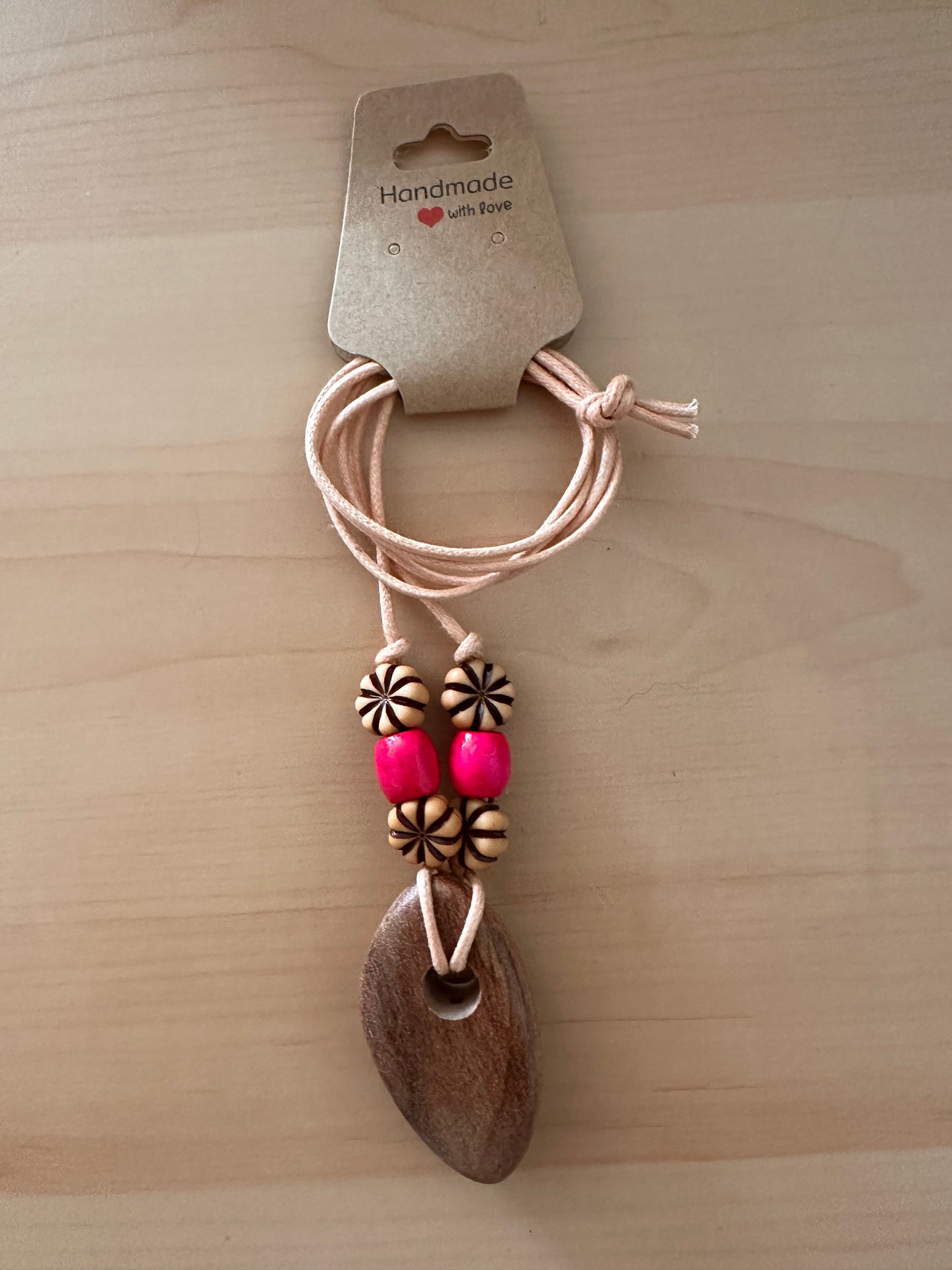 Hand Strung Wooden Beaded Necklace