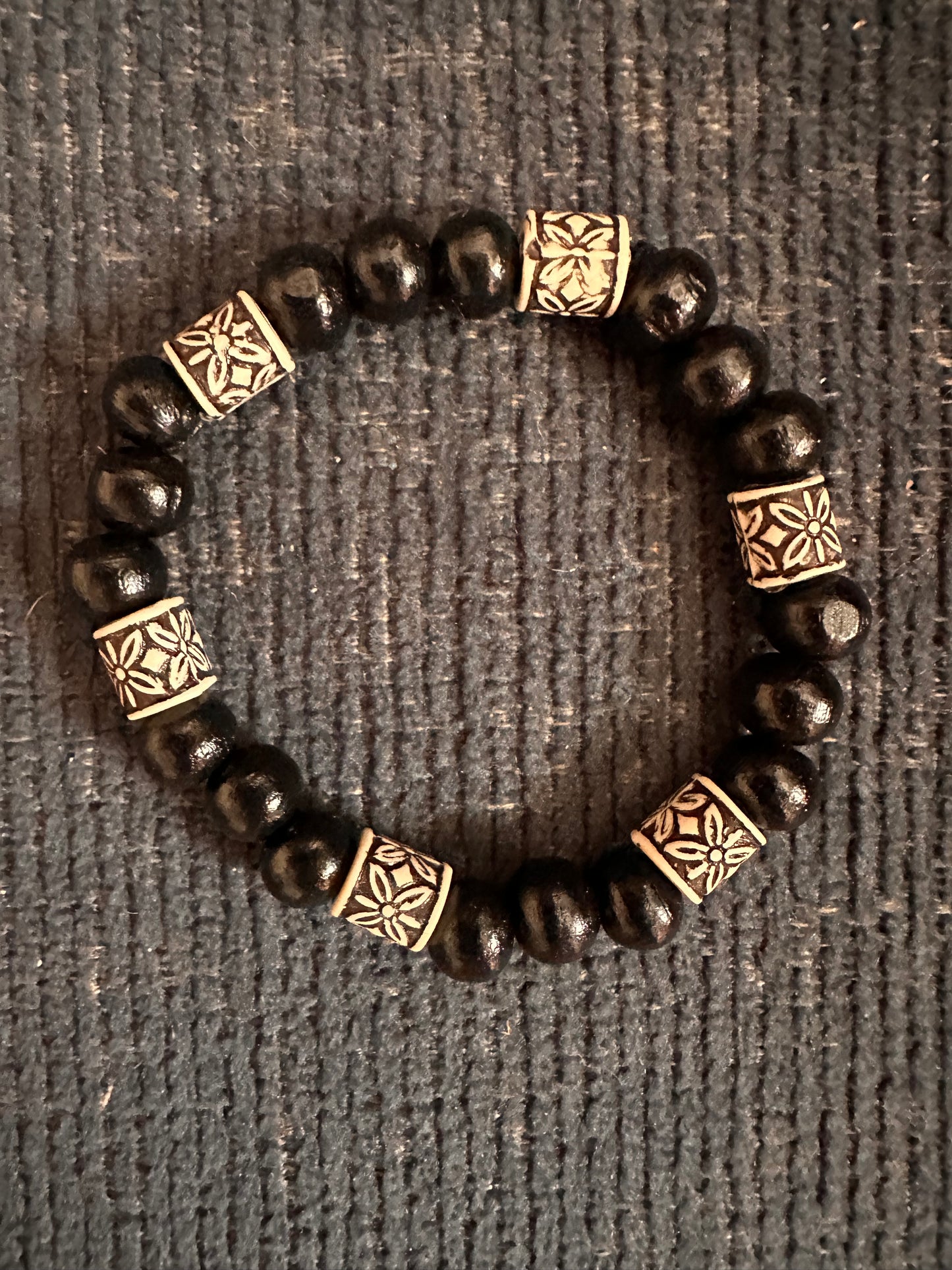 Hand Strung Beaded Stretch Bracelet