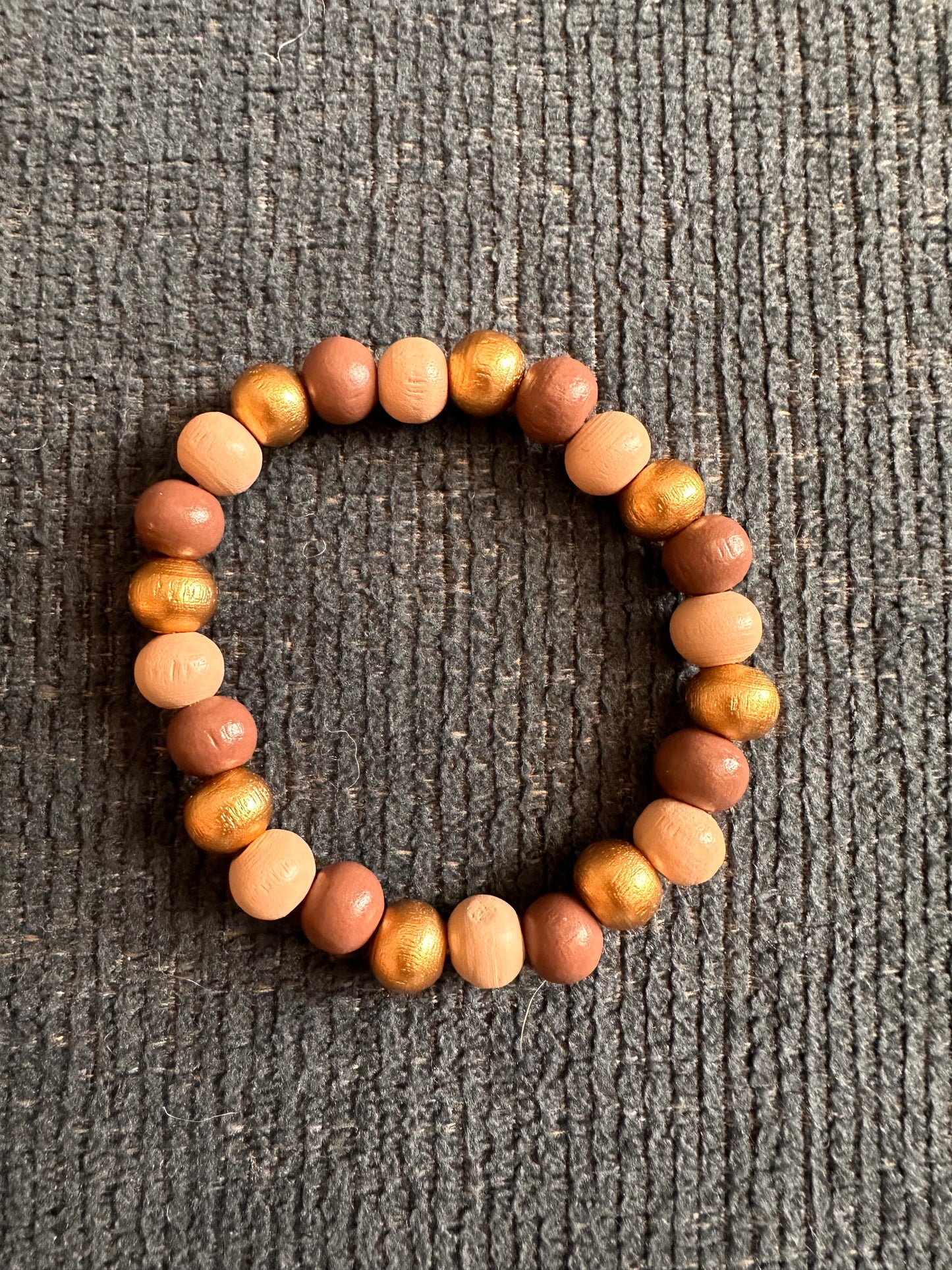 Hand Strung Wooden Beaded Bracelet
