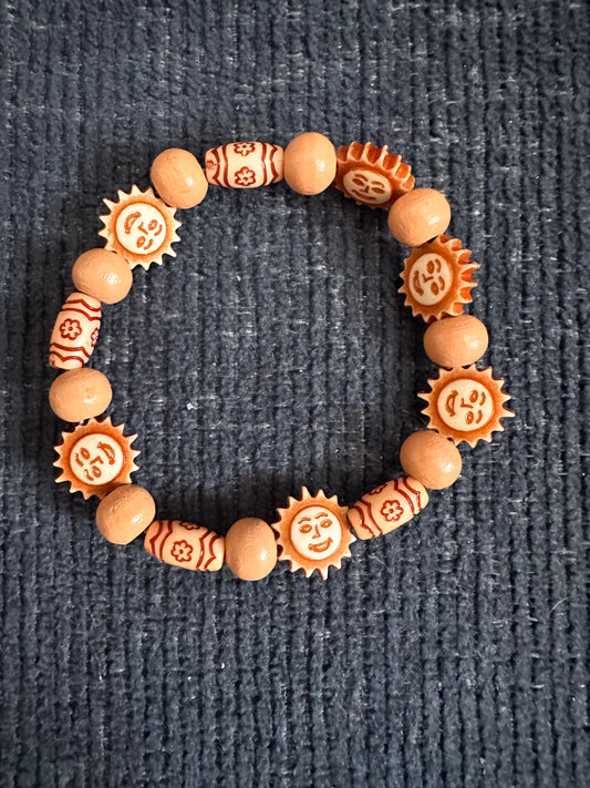 Hand Strung Beaded Sun Stretch Bracelet
