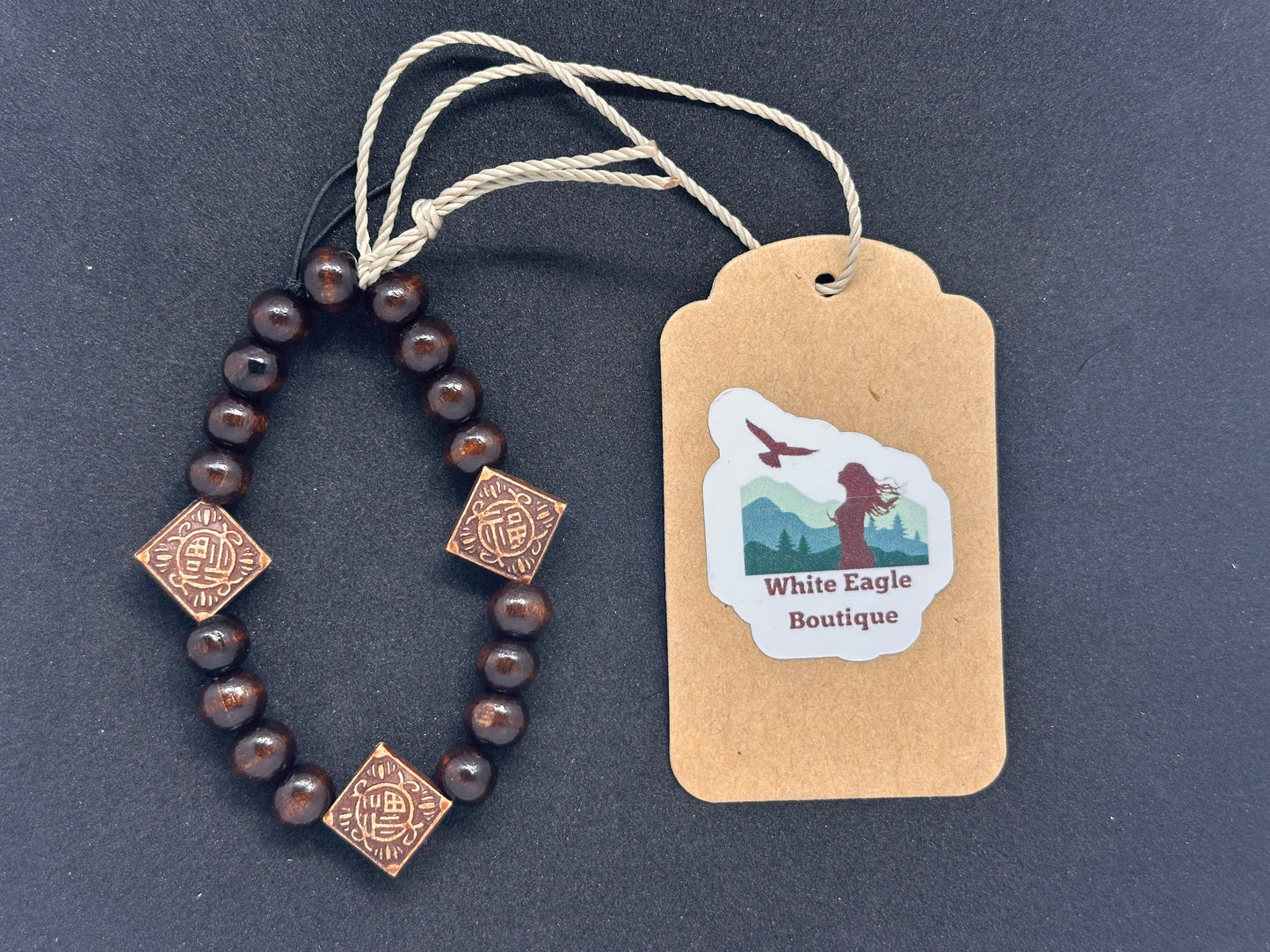 Hand Strung Wooden Beaded Bracelet