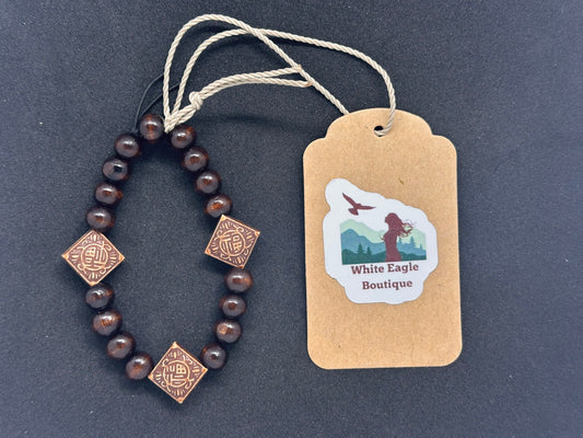 Hand Strung Wooden Beaded Bracelet