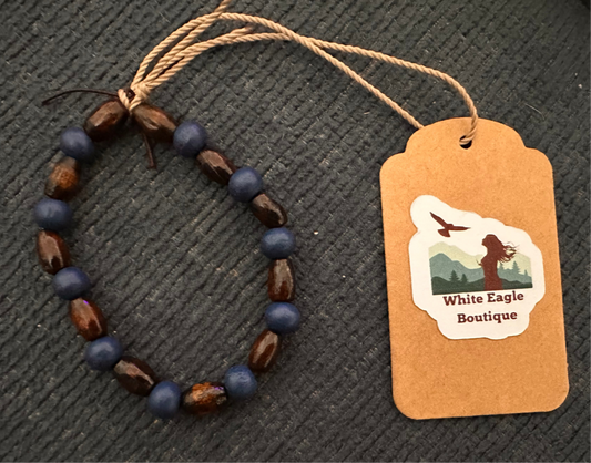 Hand Strung Wooden Beaded Bracelet