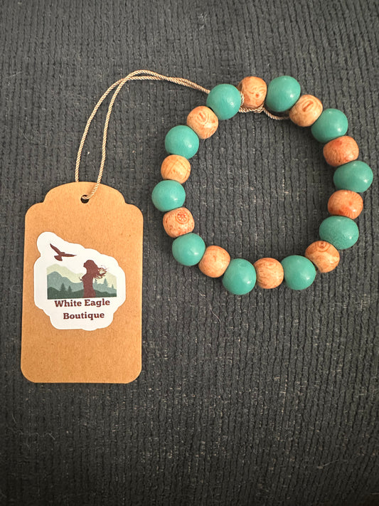 Hand Strung Wooden Beaded Bracelet
