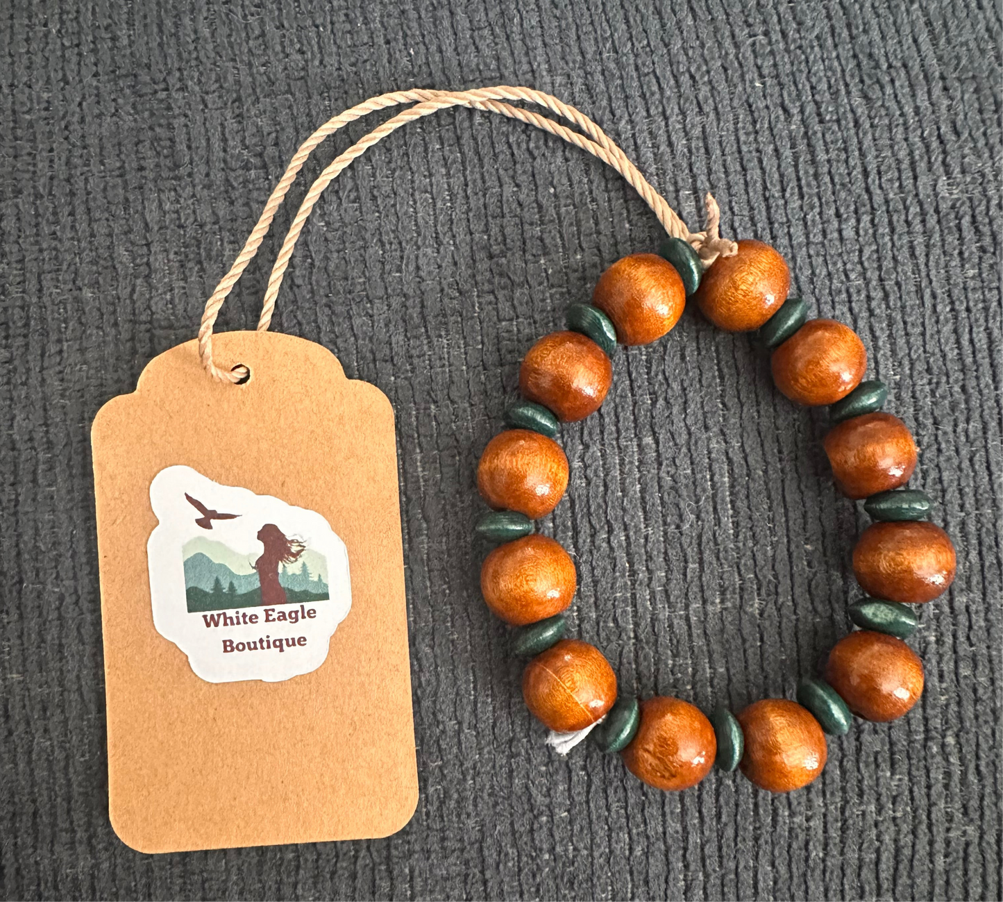 Hand Strung Wooden Beaded Bracelet