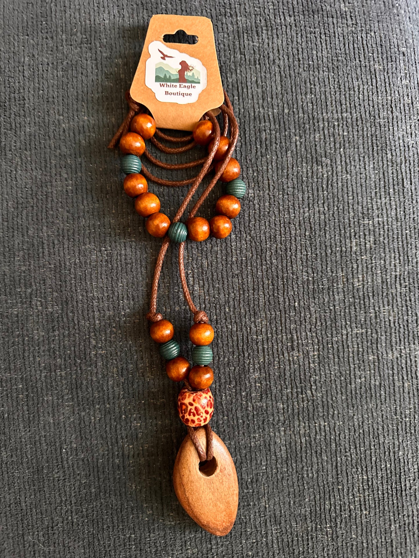Hand Strung Wooden Beaded Bracelet and Necklace Set