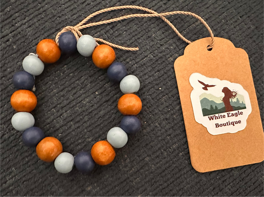 Hand Strung Wooden Beaded Bracelet