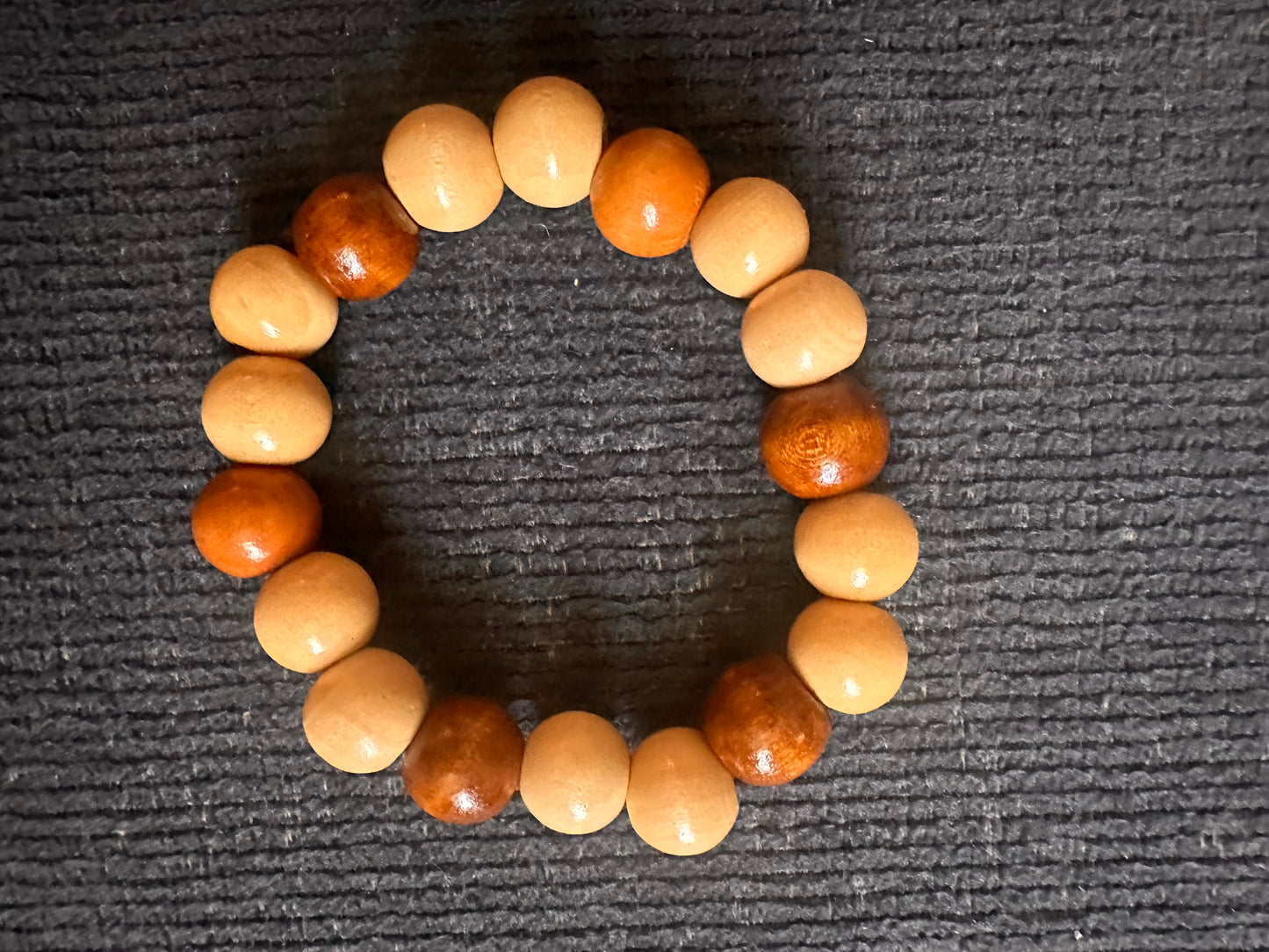 Hand Strung Wooden Beaded Bracelet