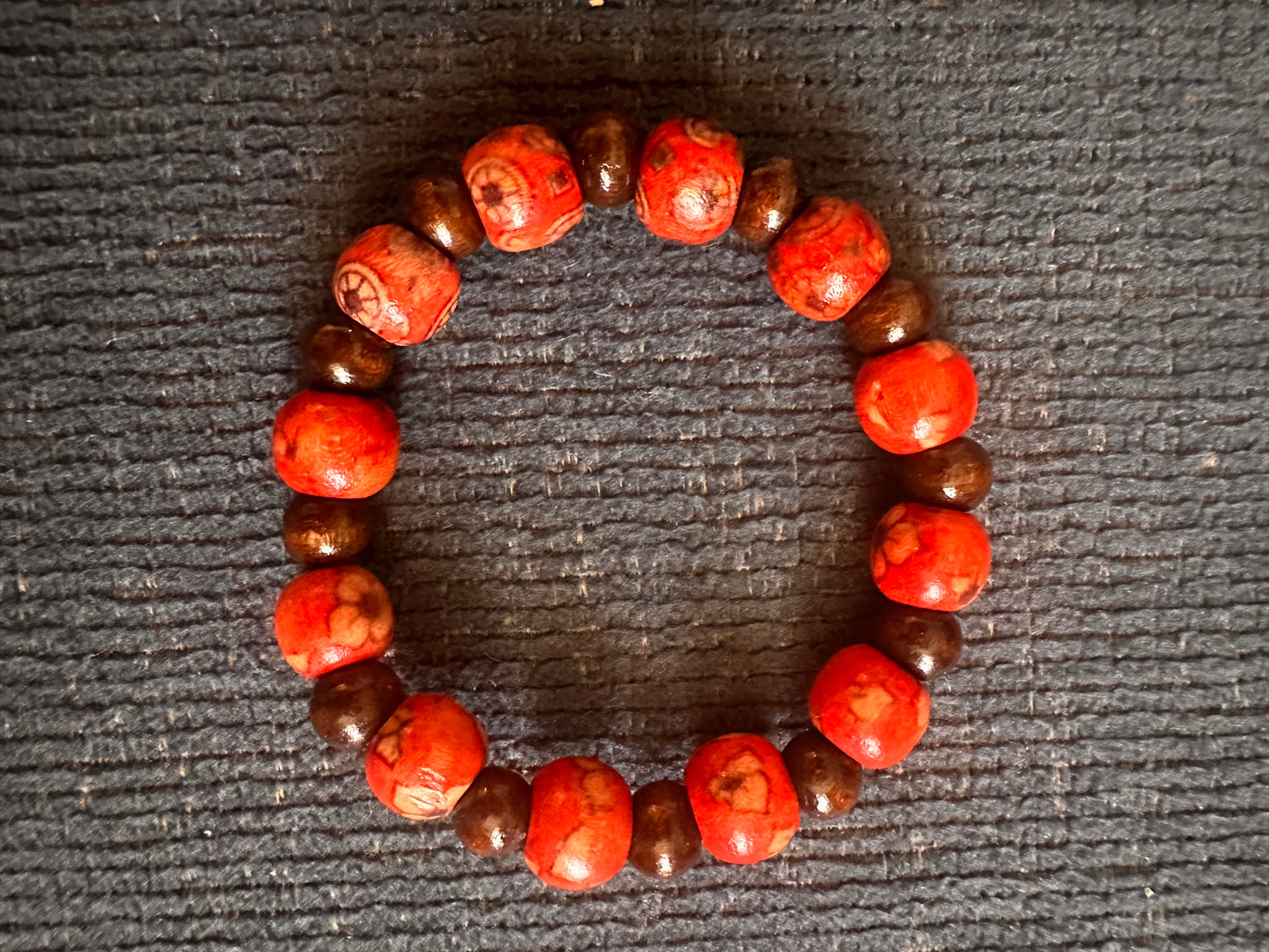 Hand Strung Wooden Beaded Bracelet