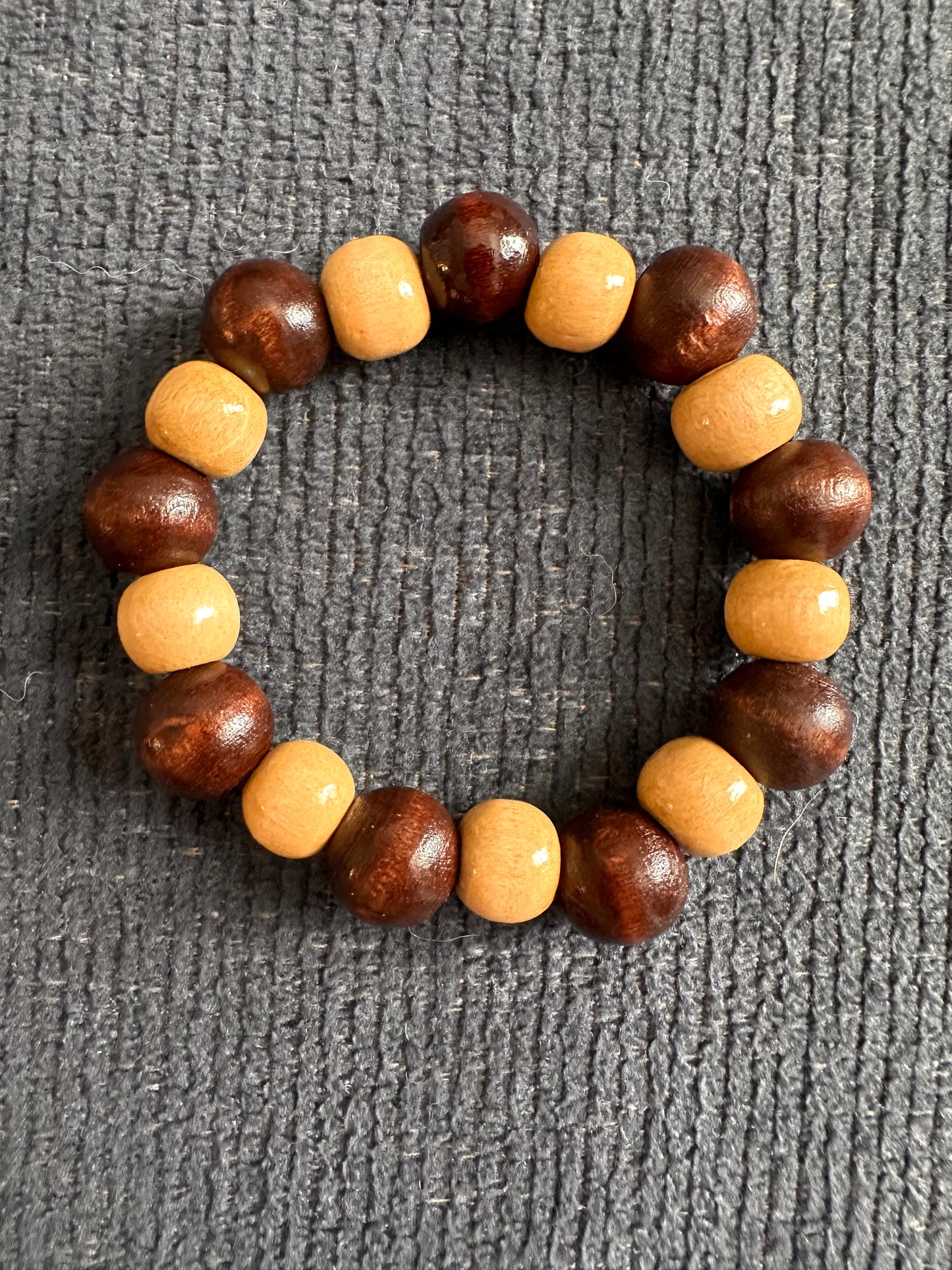 Hand Strung Wooden Beaded Bracelet
