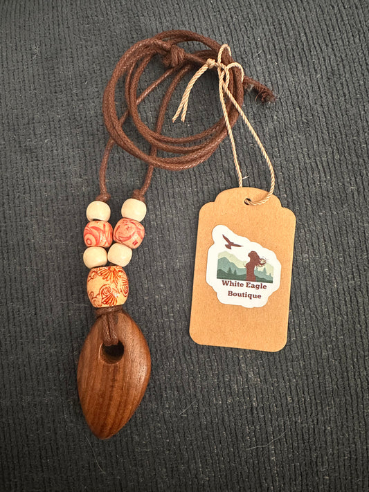 Hand Strung Wooden Beaded Necklace