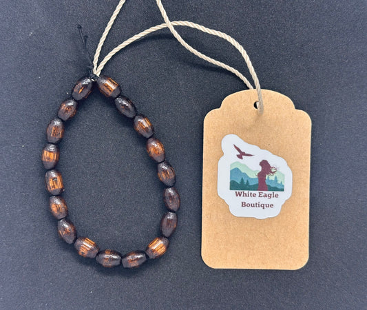 Hand Strung Wooden Beaded Bracelets