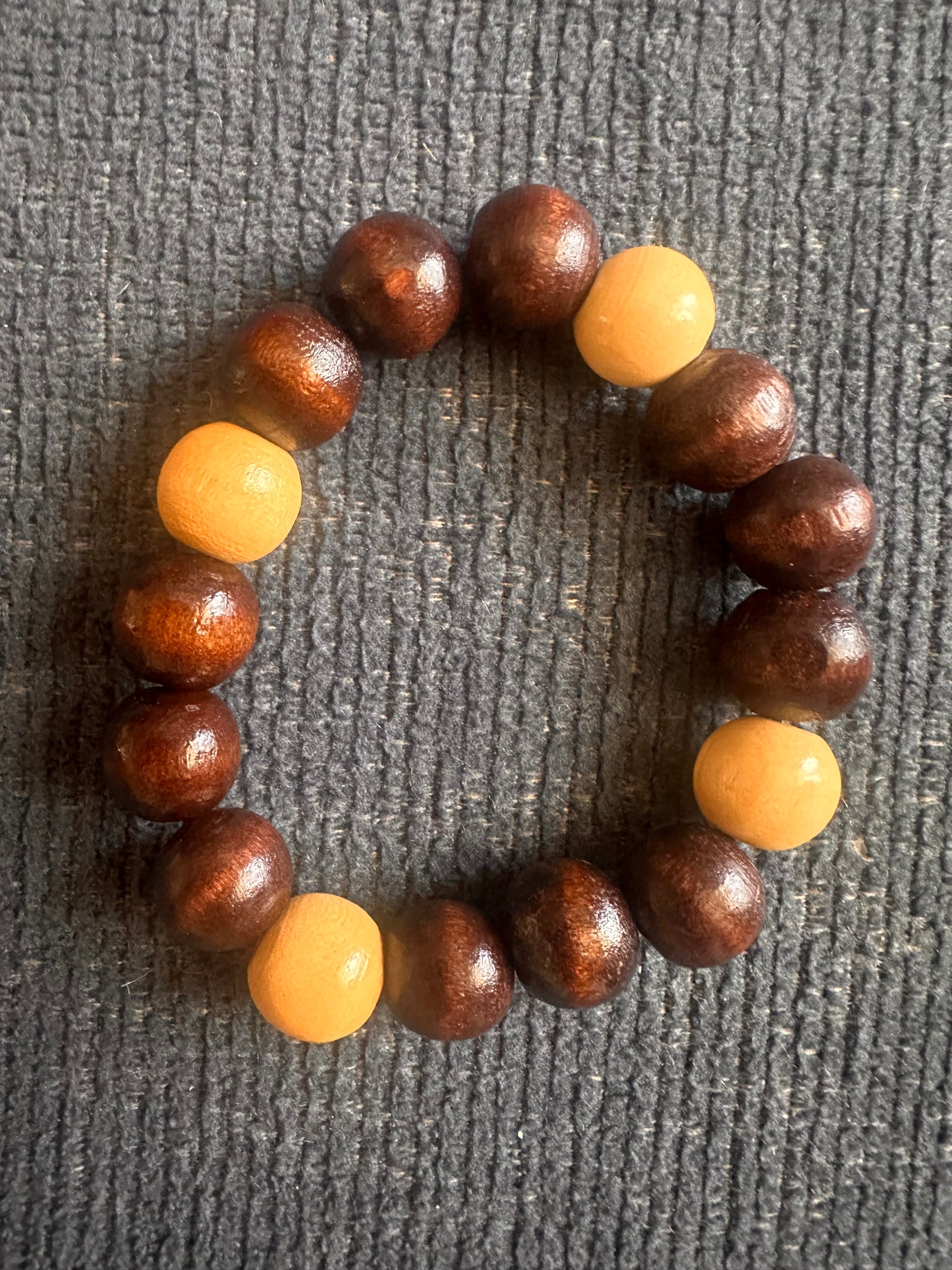 Hand Strung Wooden Beaded Bracelet