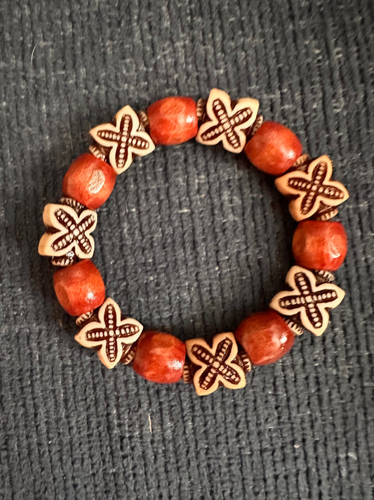 Hand Strung Beaded Stretch Bracelet