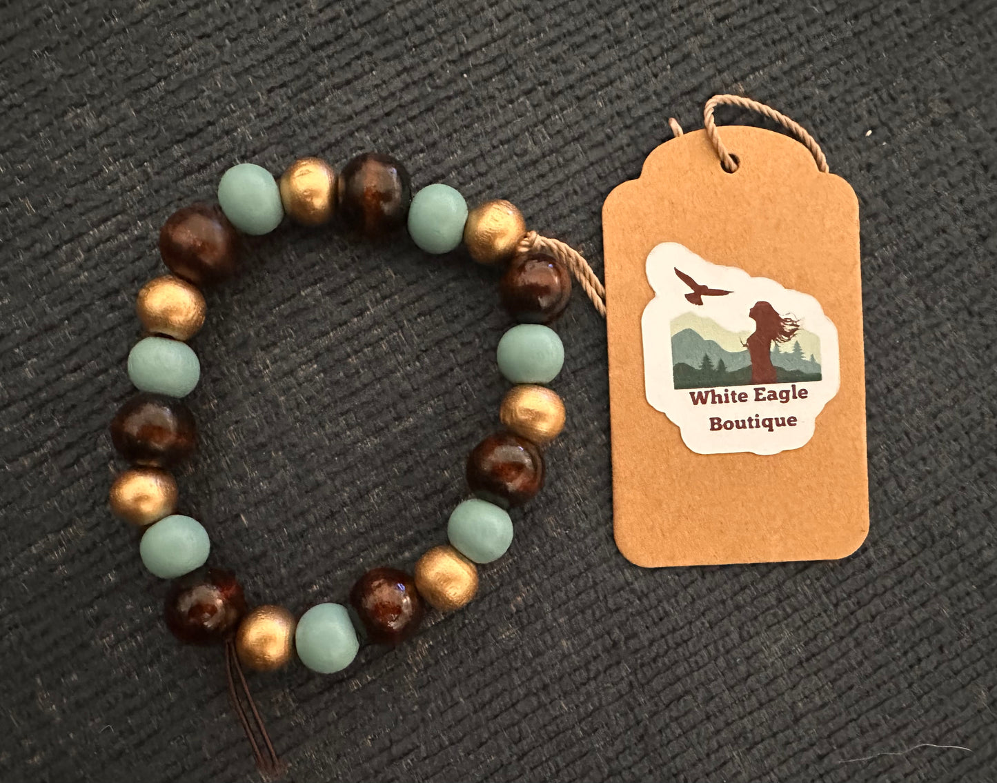 Hand Strung Wooden Beaded Bracelet