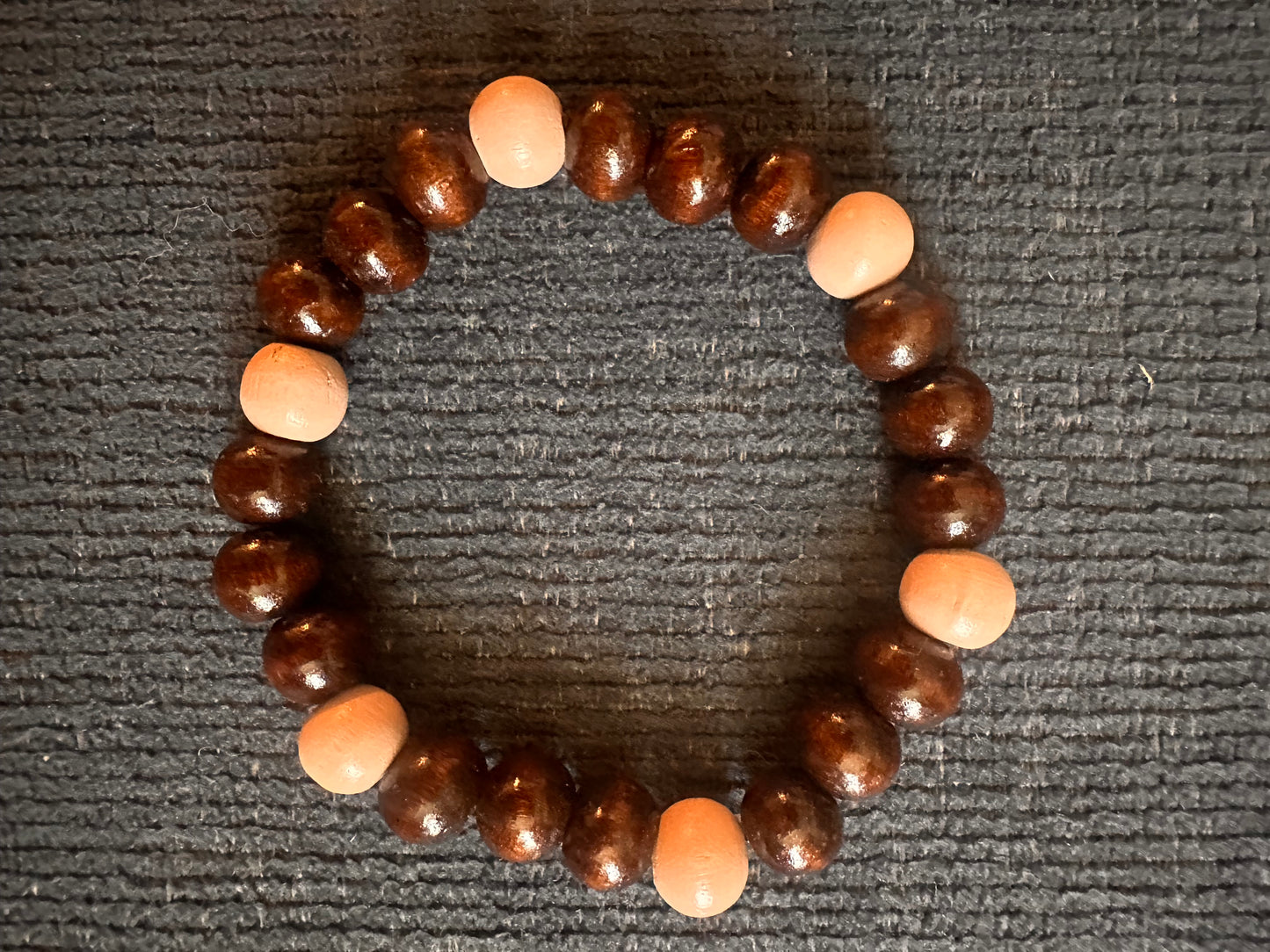 Hand Strung Wooden Beaded Bracelet