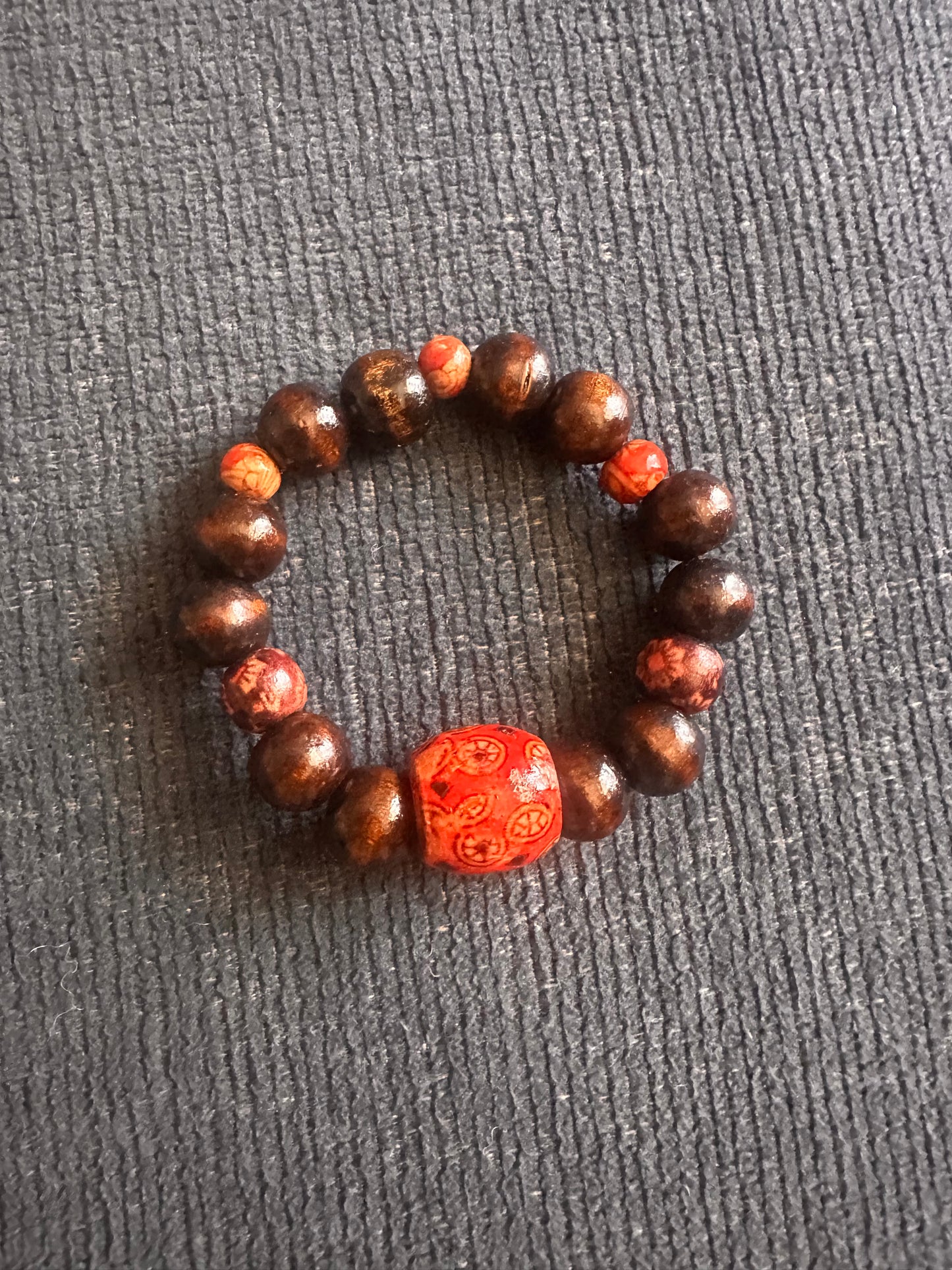 Hand Strung Wooden Beaded Bracelet