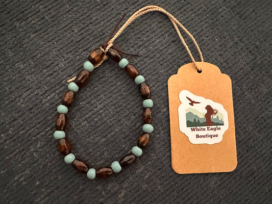 Hand Strung Wooden Beaded Bracelet